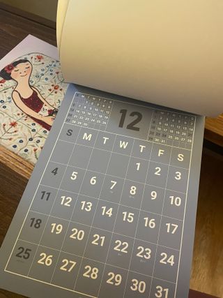 리훈 2023년 레트로 인테리어 벽달력 + 탁상달력 — 5점을 준 리뷰어가 2022년 10월 올린 사용 사진