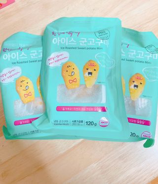 해뜨온 껍질없는 한입아이스 군고구마 120g x 4개 — 5점을 준 리뷰어가 2021년 9월 올린 사용 사진