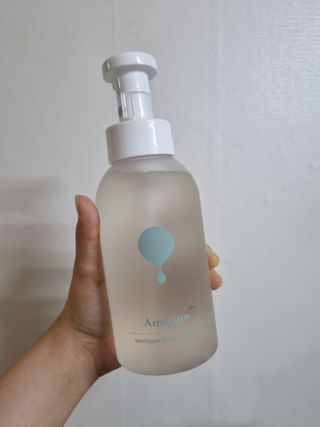 아미퓨어 [라이브] 피부장벽 강화를 위한 머랭 버블 클렌저 천연계면활성제로 온가족 사용가능 — 5점을 준 리뷰어가 2021년 6월 올린 사용 사진