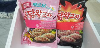 삼양냉동 [삼양] 얇은피불닭왕교자+얇은피까르보불닭왕교자 총4팩 — 4점을 준 리뷰어가 2021년 2월 올린 사용 사진