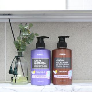 쿤달 [KUNDAL 공식] 프리미엄 헤어 케어 스페셜 세트 샴푸 500ml &amp; 트리트먼트 500ml — 5점을 준 리뷰어가 2021년 3월 올린 사용 사진