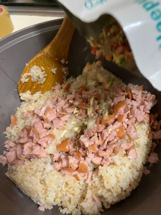 해풀잎 누구나 김밥*1ea [(혼합야채 35g *1ea,  김밥김 (5g, 5ea),  양념간장 (6g, 5ea), 참기름(5g, 2ea)] — 4점을 준 리뷰어가 2022년 7월 올린 사용 사진