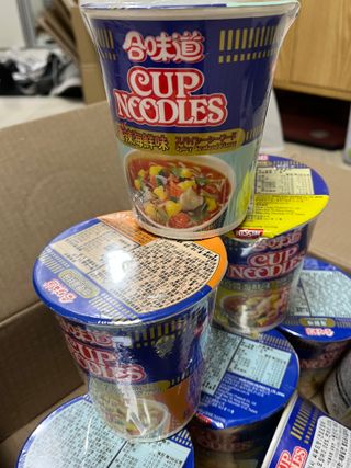 NISSIN 닛신 컵누들  4종 - 씨푸드오리지날, 씨푸드 스파이시, 씨푸드 커리, 씨푸드 XO소스 — 5점을 준 리뷰어가 2022년 2월 올린 사용 사진