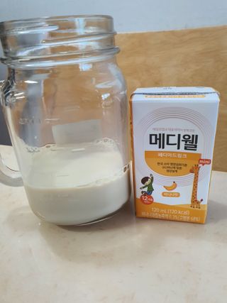 메디웰 페디아드링크 미니 바나나맛 — 5점을 준 리뷰어가 2022년 9월 올린 사용 사진