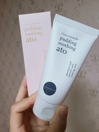 냉장고에 넣어요, 붉은 트러블 피부 다음날 진정되요 [버진팜스 푸딩수딩아토] — 5점을 준 리뷰어가 2021년 9월 올린 사용 사진