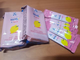 비타앤C 레몬맛, 망고맛 — 4.5점을 준 리뷰어가 2021년 4월 올린 사용 사진