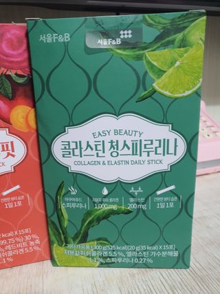 서울에프엔비 콜라스틴 3종 뷰티젤리스틱 45입 [ABC핏 15입 /  석류핏 15입 / 청스피루리나 15입] — 5점을 준 리뷰어가 2021년 9월 올린 사용 사진