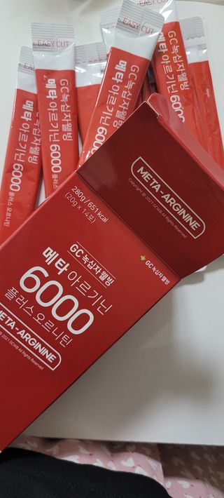 메타아르기닌 GC녹십자웰빙 메타 아르기닌 6000 플러스 오르니틴 — 5점을 준 리뷰어가 2022년 6월 올린 사용 사진