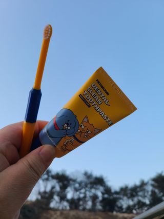 Pethroom 페스룸 PETHROOM DENTAL CARE SET 페스룸 덴탈 케어 세트 / 덴탈 클린 칫솔 + 덴탈 클린 치약 — 5점을 준 리뷰어가 2020년 12월 올린 사용 사진