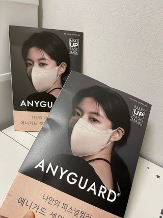 애니가드 셋업메베마스크 (대형 4컬러 + 중형 4컬러) — 5점을 준 리뷰어가 2022년 4월 올린 사용 사진