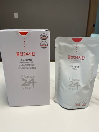 클린24시간 1BOX(5포) + 전용보틀(500ml) — 4.5점을 준 리뷰어가 2022년 7월 올린 사용 사진