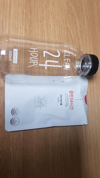 클린24시간 1BOX(5포) + 전용보틀(500ml) — 4점을 준 리뷰어가 2023년 8월 올린 사용 사진