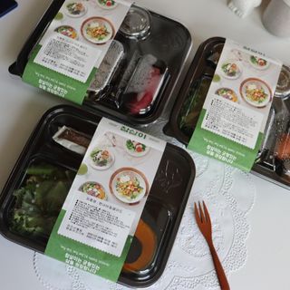 참살이도시락 작심삼일 샐러드도시락 3개 맛보기 새벽배송 또는 택배배송 — 5점을 준 리뷰어가 2021년 9월 올린 사용 사진