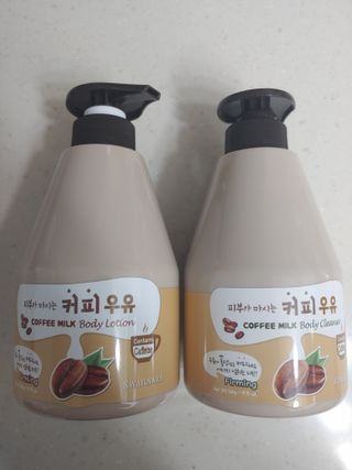 [과일나라] 피부가 마시는 커피우유 바디클렌저&바디로션 — 4점을 준 리뷰어가 2022년 3월 올린 사용 사진