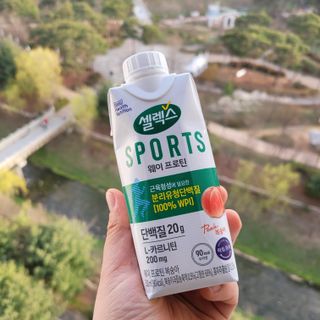 셀렉스스포츠 셀렉스 스포츠 웨이 프로틴 복숭아_ 330ml x 12팩 — 5점을 준 리뷰어가 2021년 3월 올린 사용 사진