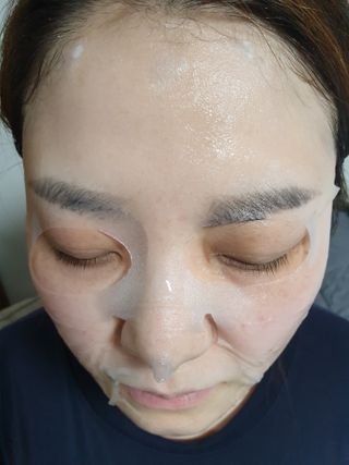 닥터마시멜로 마블러스 멀티 클리닉 마스크 — 5점을 준 리뷰어가 2021년 3월 올린 사용 사진