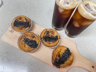 디앙뜨 포르투갈 에그타르트 오리지널 맛+패션후르츠+초콜릿타르트 맛 중 택1 — 4.5점을 준 리뷰어가 2021년 8월 올린 사용 사진