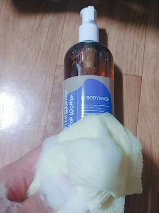 와프랩 운동하는 여성을 위한 더블유 미세먼지 세정 천연유래 약산성 바디워시 — 5점을 준 리뷰어가 2022년 4월 올린 사용 사진