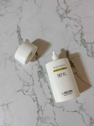 아이레시피 모이스트터치 스포츠 선밀크 50ml (SPF50+ PA+++) — 5점을 준 리뷰어가 2023년 6월 올린 사용 사진