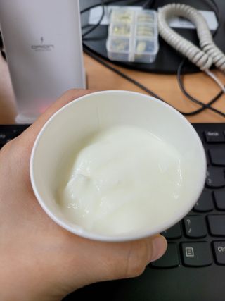 떠먹는불가리스 마이플레인 요거트 435g 6개입 — 5점을 준 리뷰어가 2021년 3월 올린 사용 사진
