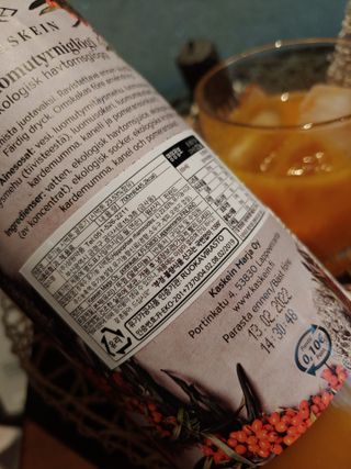 H365 [Kaskein Luomutyrniglögi] 핀란드 전통 무알콜 멀드와인 시벅톤 글로기 — 4점을 준 리뷰어가 2021년 5월 올린 사용 사진