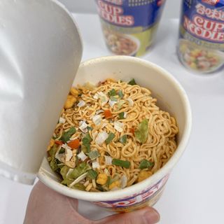 NISSIN 닛신 컵누들  4종 - 씨푸드오리지날, 씨푸드 스파이시, 씨푸드 커리, 씨푸드 XO소스 — 4.5점을 준 리뷰어가 2022년 4월 올린 사용 사진