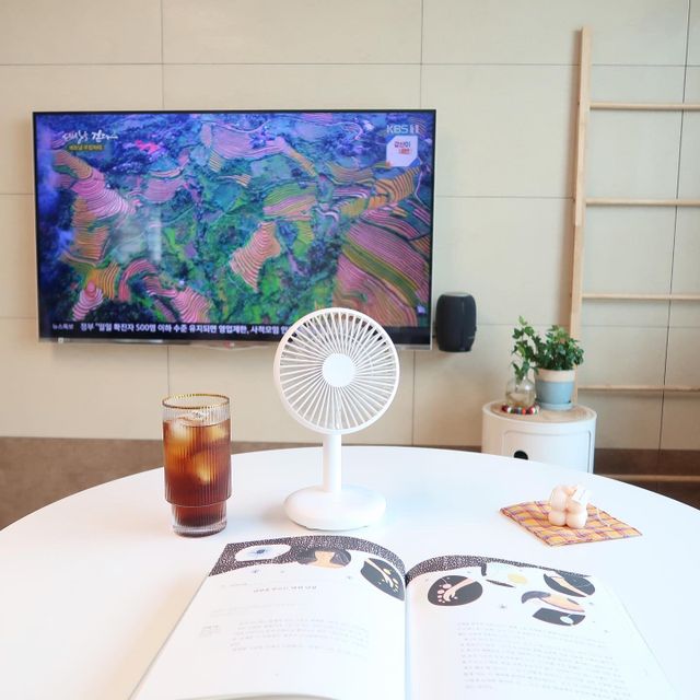 모노큐브 4인치 무선 테이블 선풍기 리뷰 사진