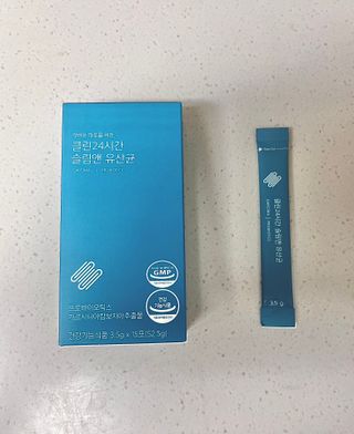 클린24시간 슬림앤유산균 1박스 (3.5g X 15포) — 4.5점을 준 리뷰어가 2022년 11월 올린 사용 사진
