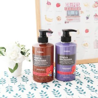 쿤달 [KUNDAL 공식] 프리미엄 헤어 케어 스페셜 세트 샴푸 500ml &amp; 트리트먼트 500ml — 5점을 준 리뷰어가 2021년 3월 올린 사용 사진