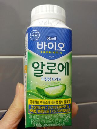 LIVE 매일바이오 알로에 드링킹 요거트 — 5점을 준 리뷰어가 2022년 4월 올린 사용 사진