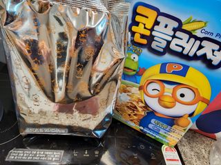 씨알푸드 뽀로로 시리얼 3종 — 5점을 준 리뷰어가 2022년 2월 올린 사용 사진