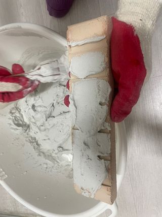 [신흥산업] 붙이는 벽돌 황토 파벽돌 230mm 45장,  욕실 인테리어 실내장식 셀프인테리어 — 4.5점을 준 리뷰어가 2023년 5월 올린 사용 사진