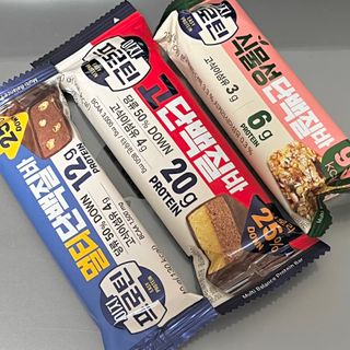 이지프로틴바 3종x각 2ea (고단백질바, 멀티단백질바, 식물성단백질바) — 4.5점을 준 리뷰어가 2024년 3월 올린 사용 사진