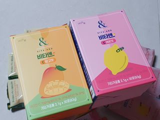 비타앤C 레몬맛, 망고맛 — 5점을 준 리뷰어가 2021년 6월 올린 사용 사진
