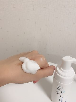 [바이로담] 저자극 약산성버블 폼 폼클렌징 150ml — 5점을 준 리뷰어가 2021년 3월 올린 사용 사진