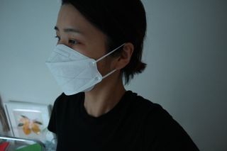 케이파이 나날마스크 [케이파이 나날] KF94 마스크 50매입 (개별포장) ,  여름에도 좋은 숨쉬기 편한 순수 국산 마스크 — 4.5점을 준 리뷰어가 2022년 7월 올린 사용 사진