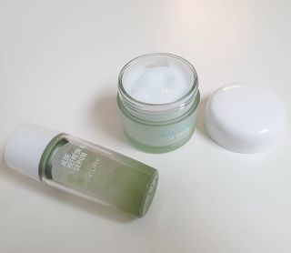 김정문알로에 큐어 큐어 알로에 리프레쉬 젤리 세럼, 큐어 알로에 하이드로 젤리 크림 — 5점을 준 리뷰어가 2021년 2월 올린 사용 사진