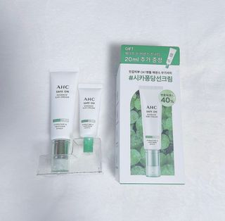 [AHC] 세이프온 에센스 선크림 올리브영 스페셜 증정 기획세트 — 5점을 준 리뷰어가 2022년 6월 올린 사용 사진