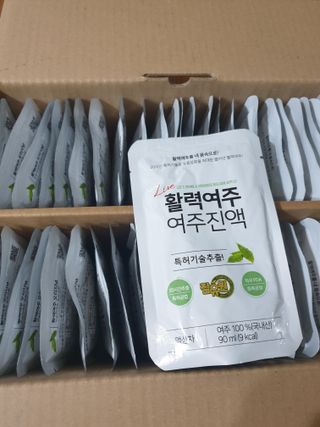 참유원 특허제조 활력 여주진액 여주즙 50포 — 5점을 준 리뷰어가 2022년 1월 올린 사용 사진