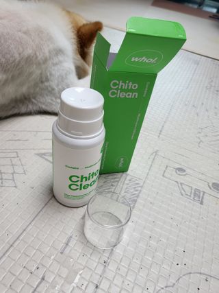 whol 키토클린 200ml - 항균항바이러스 강아지 눈 코 입 귀 세정탈취 고양이 턱드름제거 무향 워터리스 대용량 — 5점을 준 리뷰어가 2022년 10월 올린 사용 사진