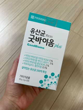 프리마인 유산균 국가지정연구소 선정, 살아있는 생유산균 200억 마리의 힘. 유산균n굿바이옴플러스 — 5점을 준 리뷰어가 2021년 12월 올린 사용 사진