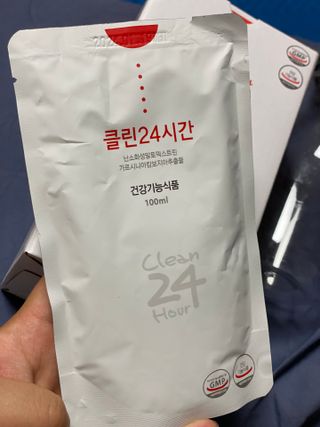 클린24시간 1BOX(5포) + 전용보틀(500ml) — 5점을 준 리뷰어가 2022년 8월 올린 사용 사진