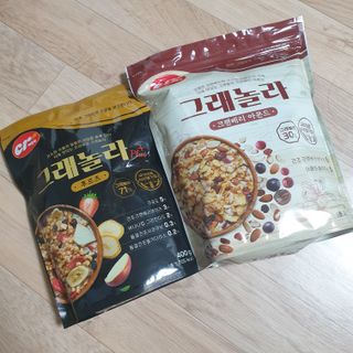 씨알푸드 씨알로 그래놀라 2종 후르츠+크랜베리 아몬드 — 5점을 준 리뷰어가 2022년 7월 올린 사용 사진