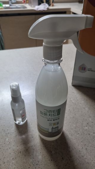 [엠메이데이] 그린티 피톤치드 감쪽같이 500ml + 손소독액 50ml — 5점을 준 리뷰어가 2022년 2월 올린 사용 사진