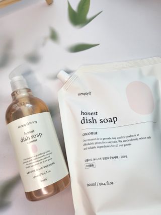 심플리오리빙 어니스트 주방세제 본품 500ml + 리필 900ml (코코넛향) — 5점을 준 리뷰어가 2022년 6월 올린 사용 사진