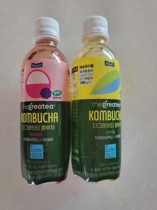더그레잇티 콤부차 [매일유업] 더그레잇티 44kcal 콤부차 300ml *12개입 (오리지널 6개+베리리치 6개) — 5점을 준 리뷰어가 2023년 8월 올린 사용 사진