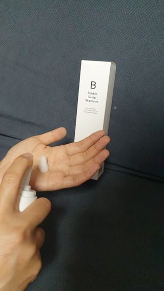 블룸비 거품 두피 샴푸 — 4점을 준 리뷰어가 2022년 8월 올린 사용 사진