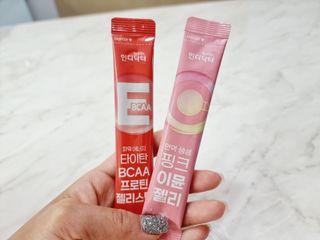 인디닥터 면역 생생 핑크 이뮨 젤리 + 타이탄 BCAA 프로틴 젤리스틱 — 5점을 준 리뷰어가 2022년 4월 올린 사용 사진