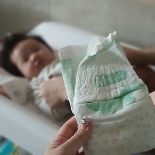 오브맘 밤 프리미엄 아기 기저귀 팬티형 밴드형 — 5점을 준 리뷰어가 2020년 12월 올린 사용 사진