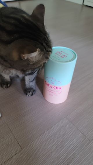 페페로니 잘 먹는 캣츄 - 무항생제 닭고기 12개 + 알래스카 연어 12개 — 5점을 준 리뷰어가 2021년 7월 올린 사용 사진
